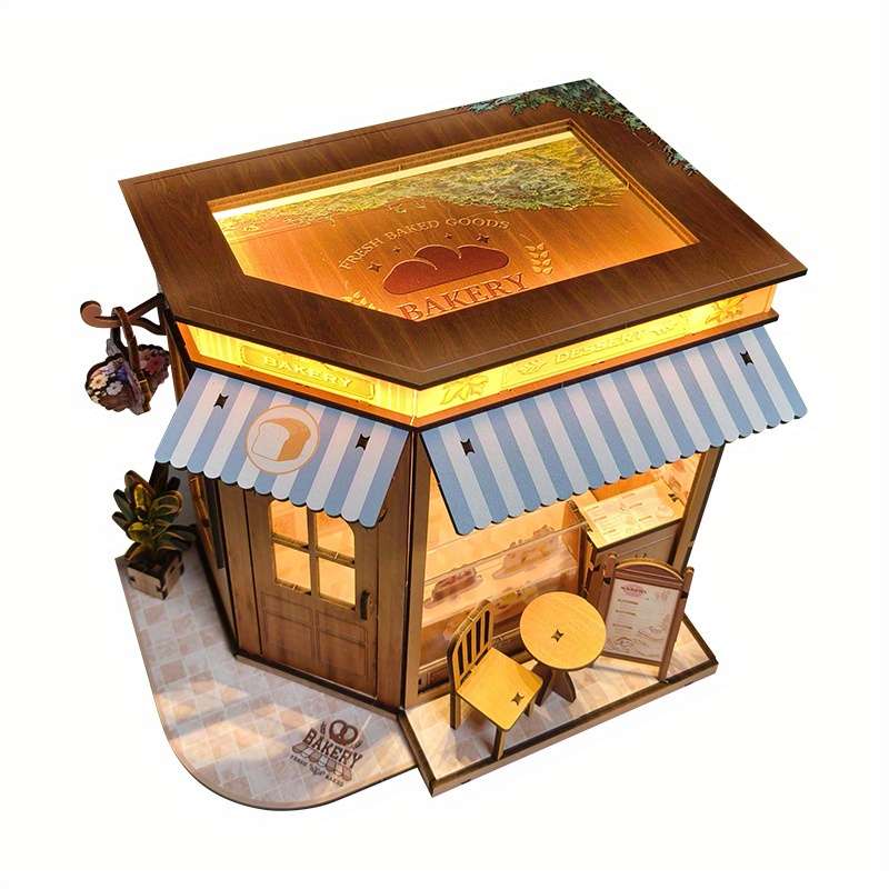 3D Building Model Puzzle Set Style Bread House