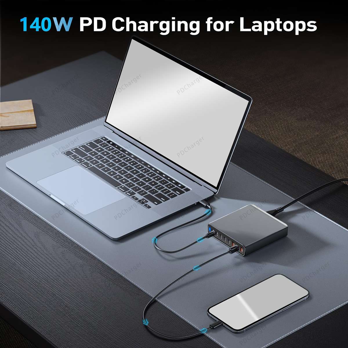 Charger Color Gray  100W Cable