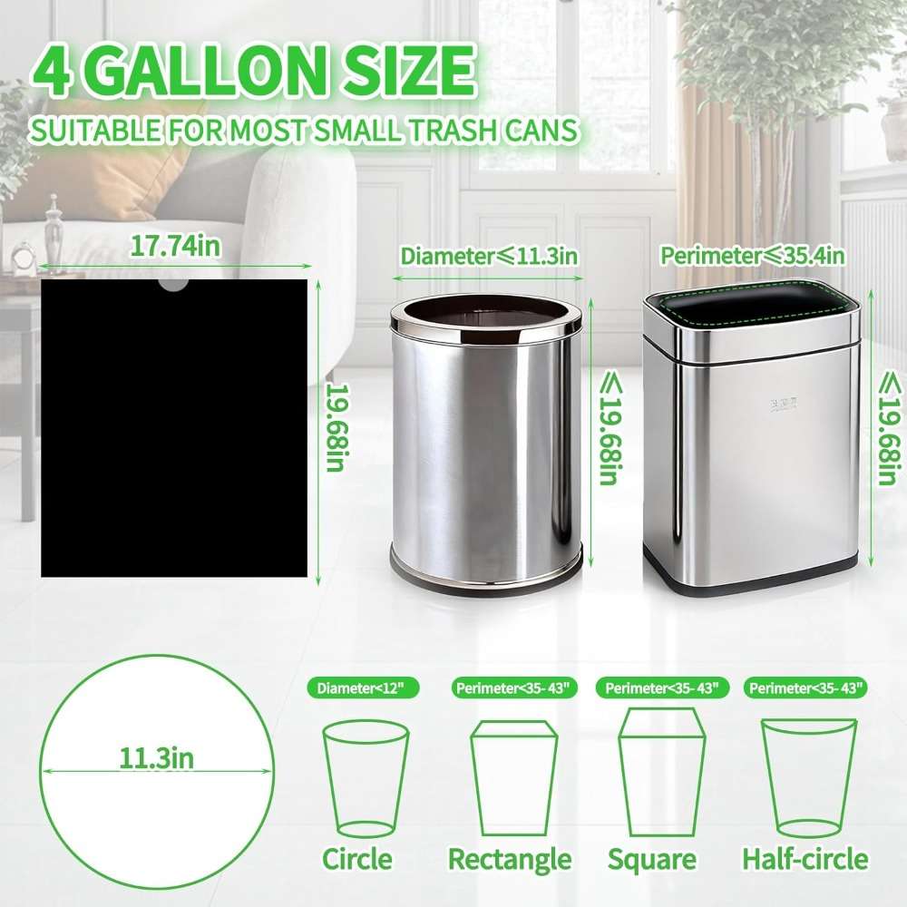 Trash Bagblacksize1 Roll100 Pieces