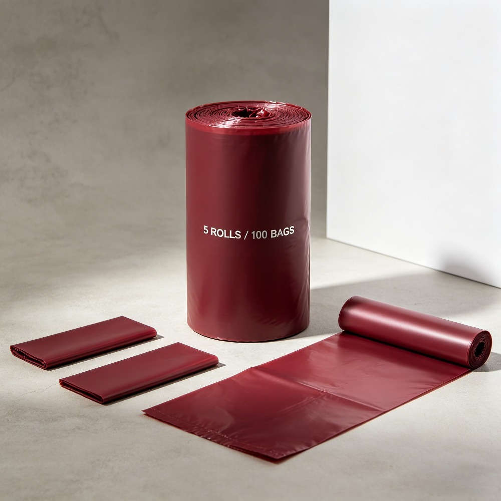 Trash Bag5 Rolls100 Pieces Red