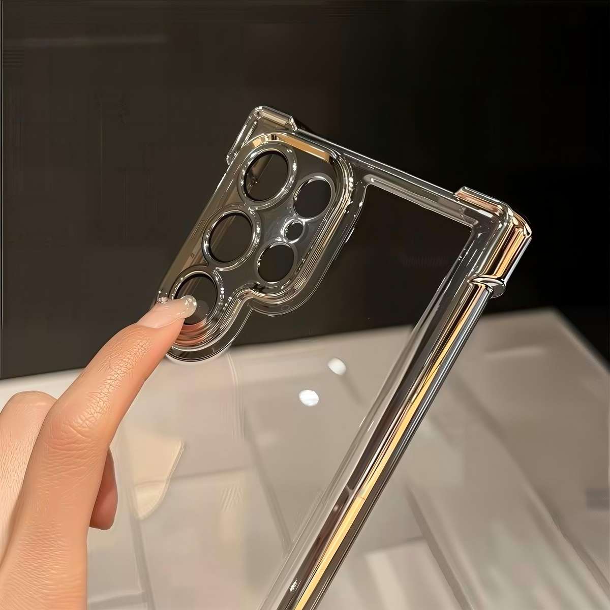 Phone Case Silvery Compatible Model Galaxy S24