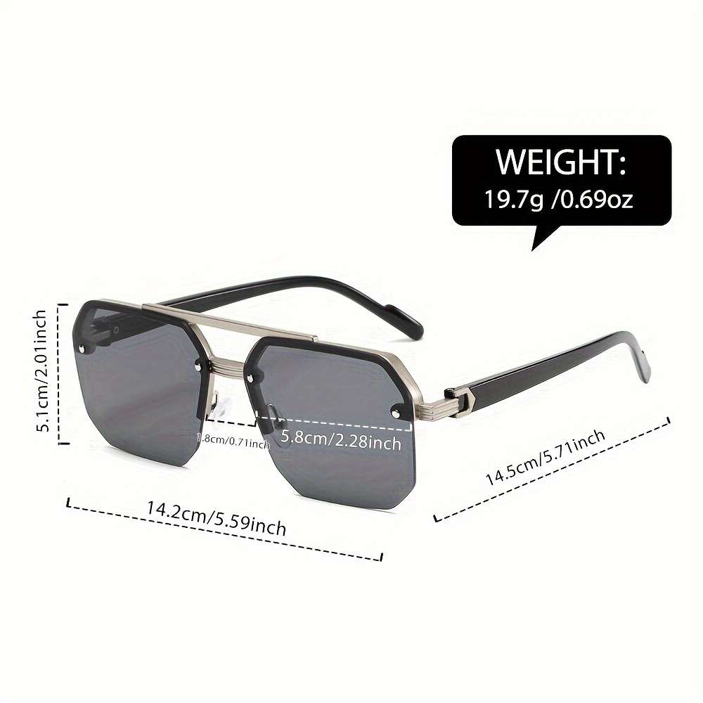 Mens Glasses Color Golden Frame Gray Orange Lens