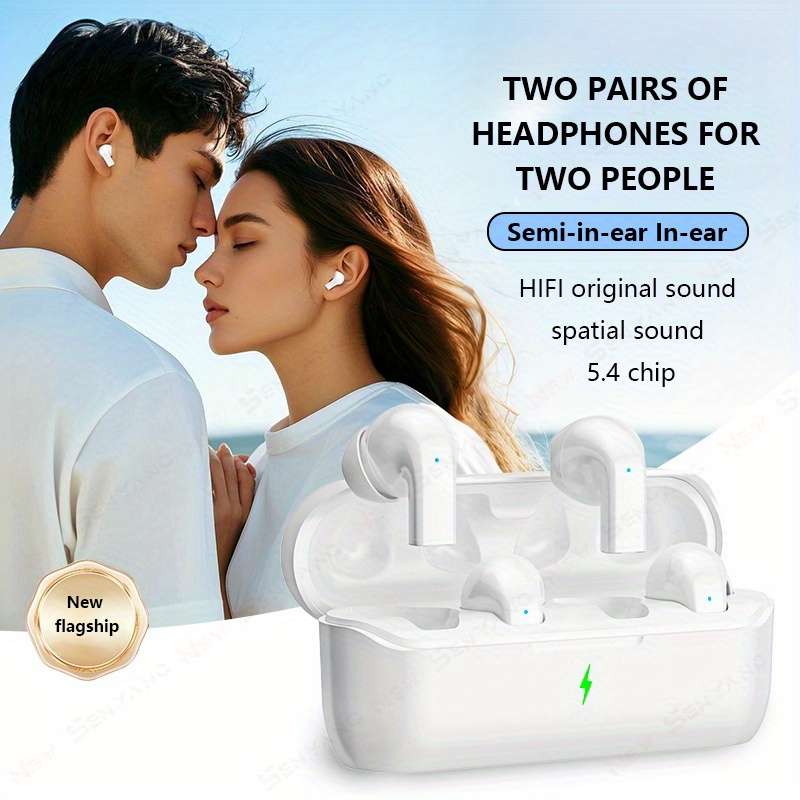 Rechargeable Wireless Earbuds Headphones Headset