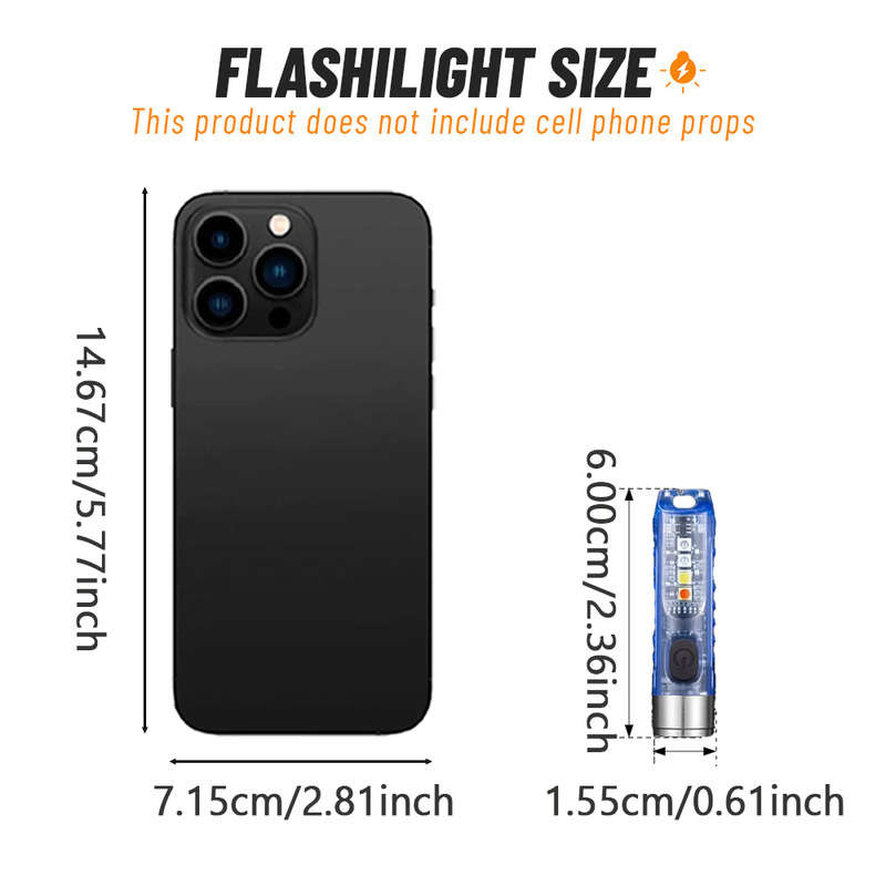 Keychain Ornament Items Flashlight Quantity2Pcs