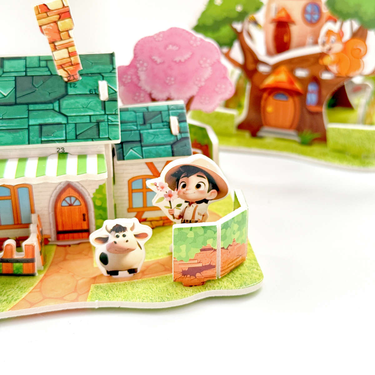 3D Building Model Puzzle Set Model Random Style Quantity 4 Pcs
