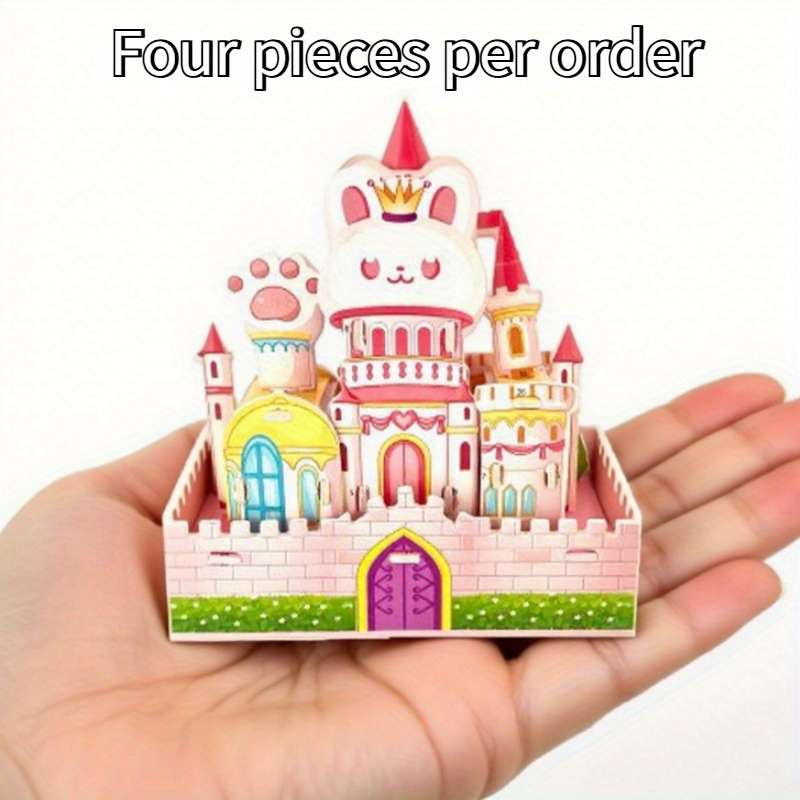 Building Toy Architectural Model Toy Set Model Random Quantity 4 Pcs