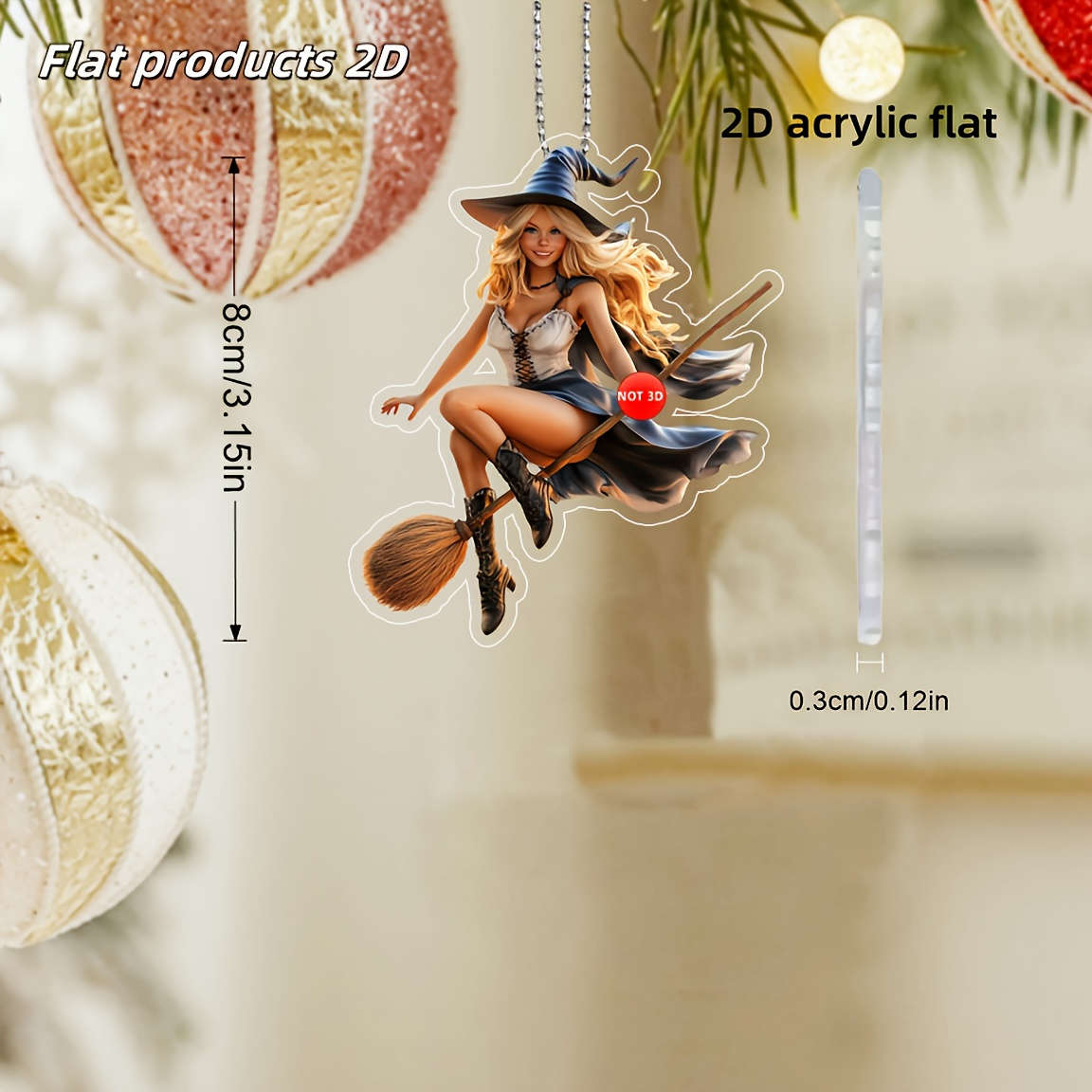 Keychain Ornament Style 2D Flat Pendant