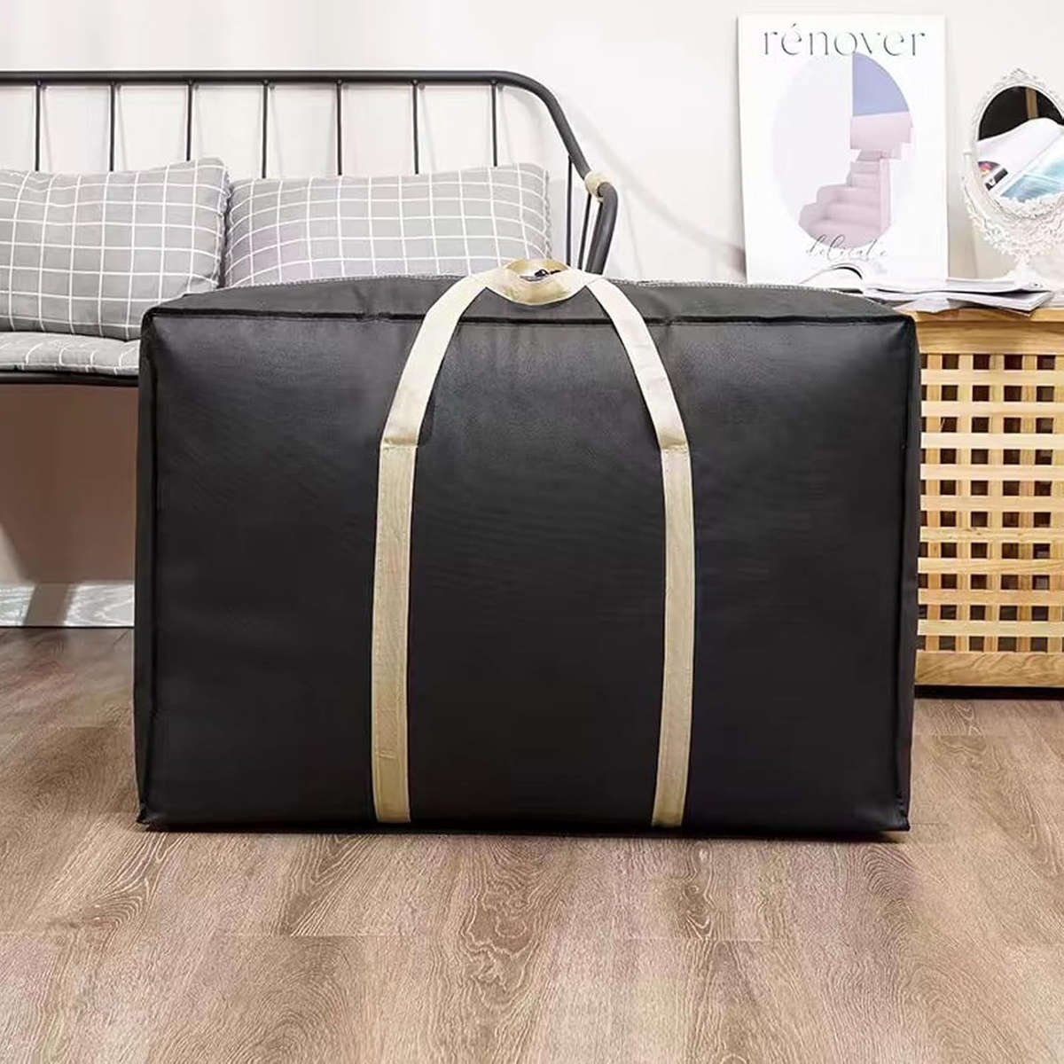 2Pcs Foldable Space Saving Packing Black 2Pcs