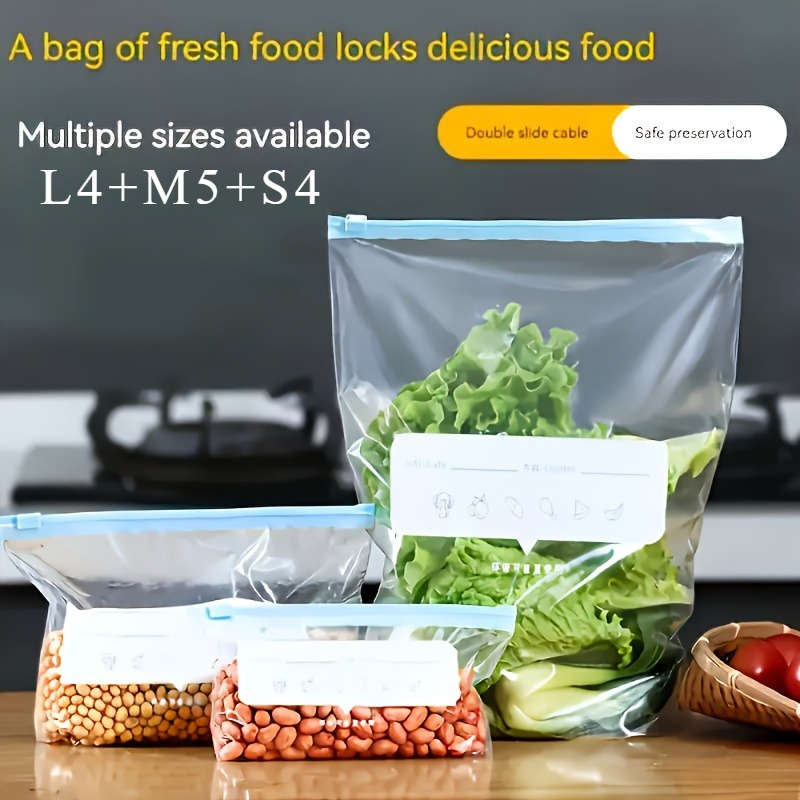 Food Storage Bags Color 4 Large  5 Medium  4 Small  13 Pieces
