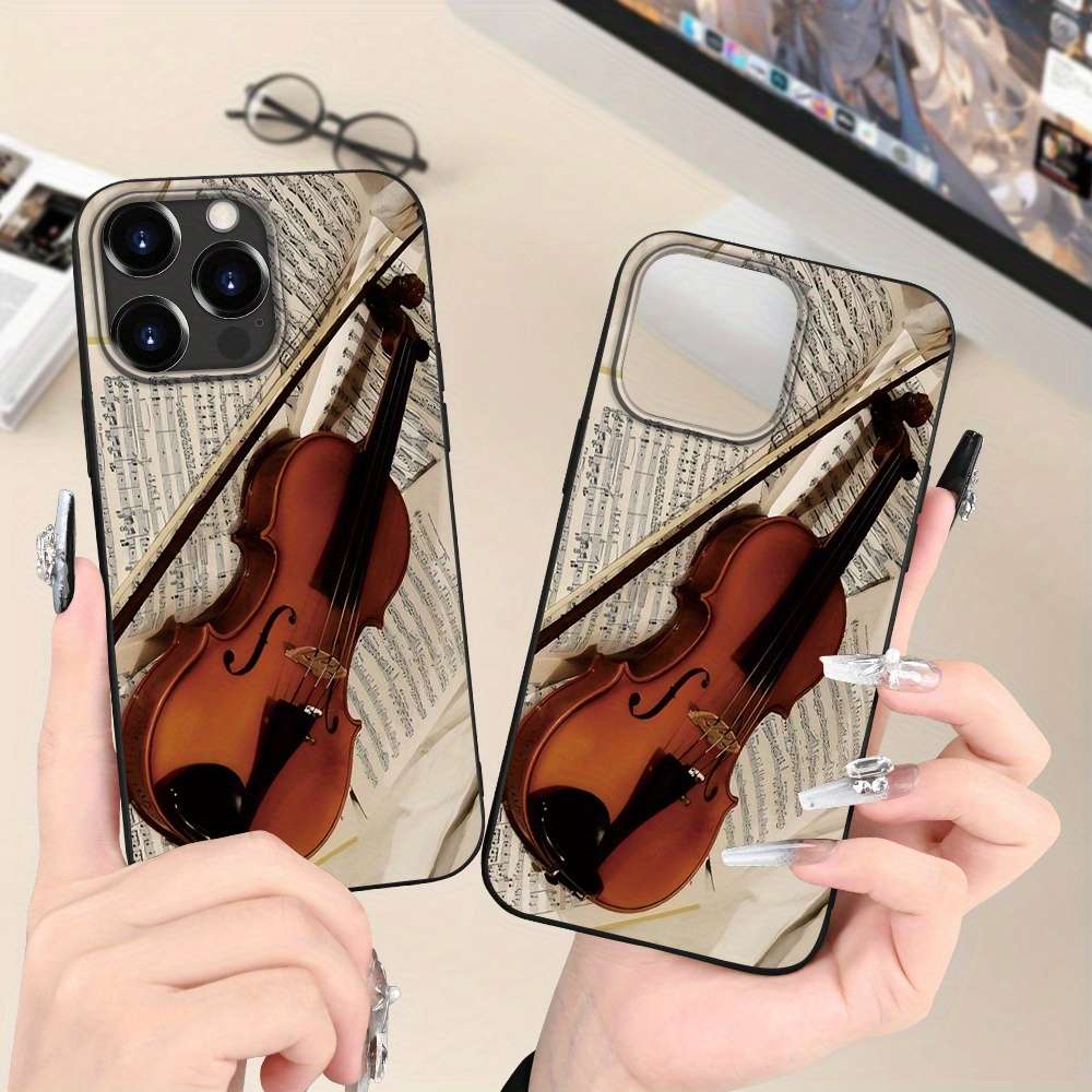 1Pc Black For iPhone 7 Plus 8 Plus Instrument Guitar Phone Case