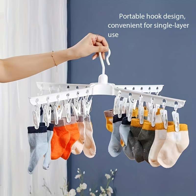 Clothes Rack Foldable And Movable Model Upgrade 3LayerWhite