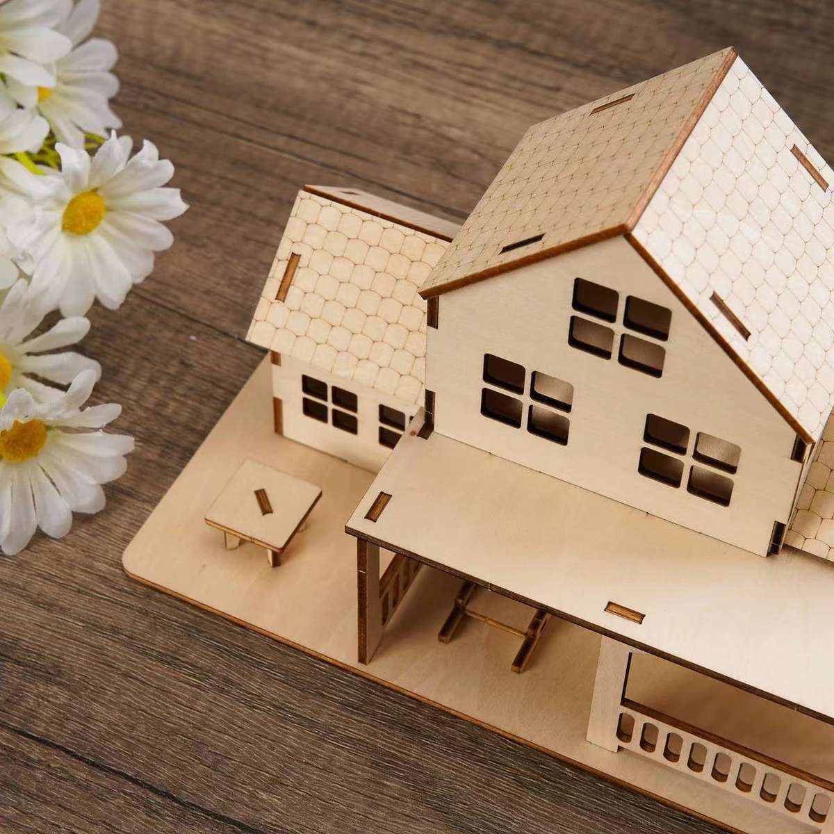 Building Toy Architectural Model Toy Set Color Cream Color Size Country Villa