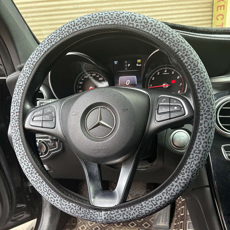 Car Steering Wheel Cover Multicolor Wildflowers Without Inner Circle Size 38Cm