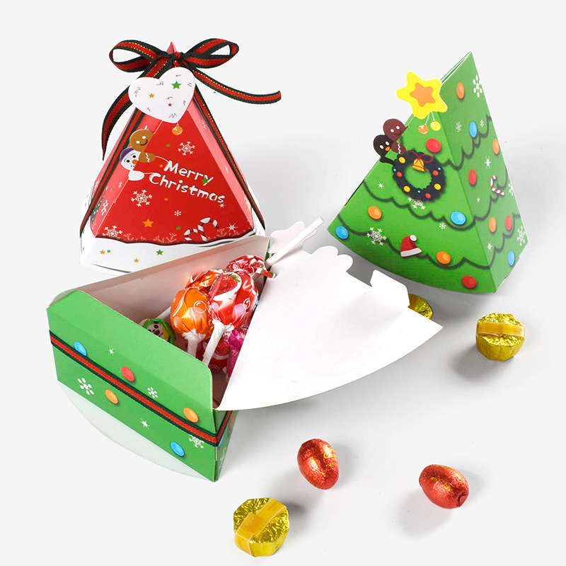 Christmas Gift Boxes Color Green-6Pcs