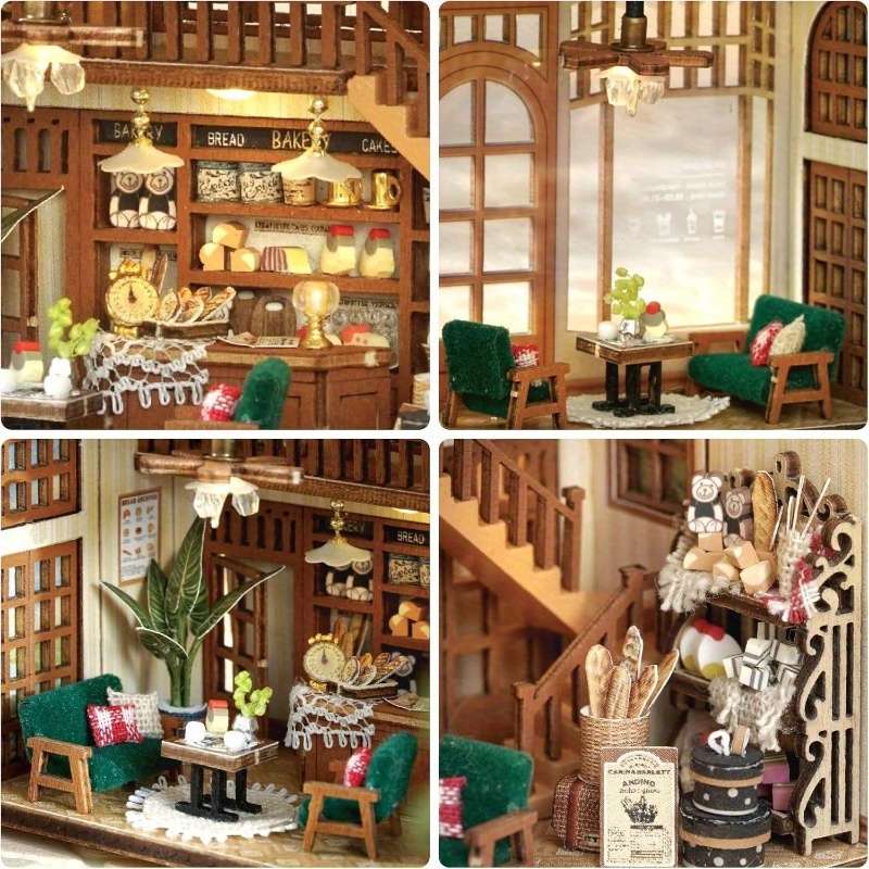 3D Building Model Puzzle Set Color Bagel Time