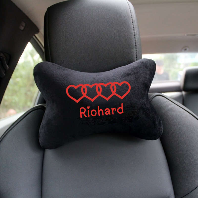 Car Seat Cushion Four Hearts Style Font 2