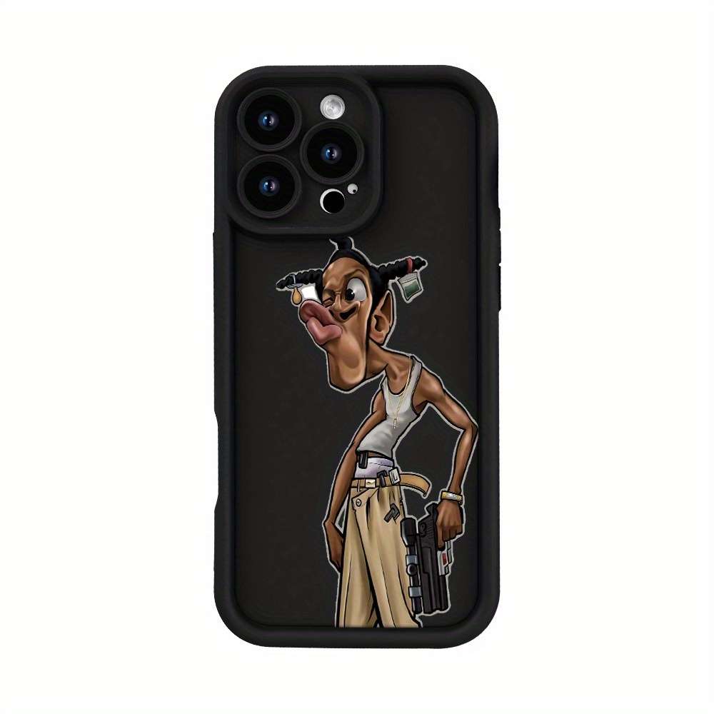 1Pc Black For iPhone 7 Plus Hip Hop Youth Pattern Phone Case