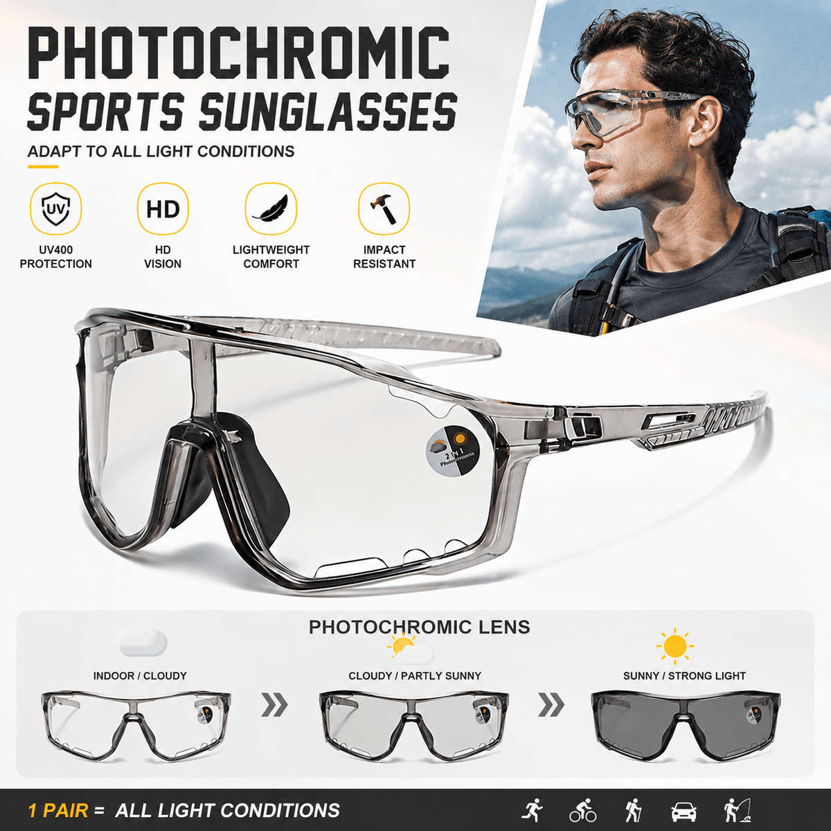 Cycling Glasses Color Gray C2