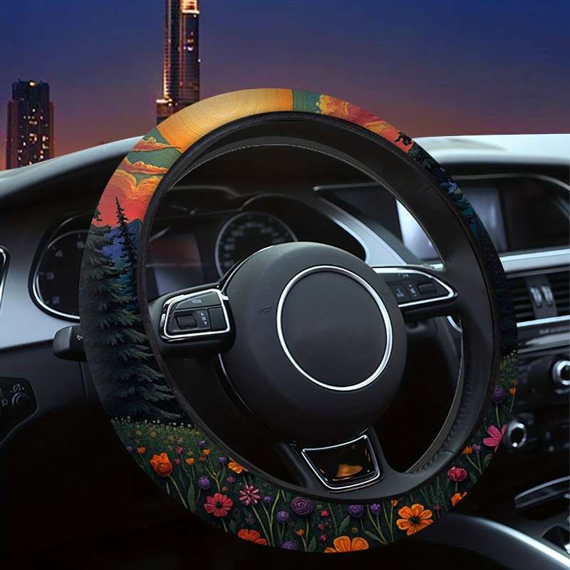 Car Steering Wheel Cover 38X38 Style Digital Printing