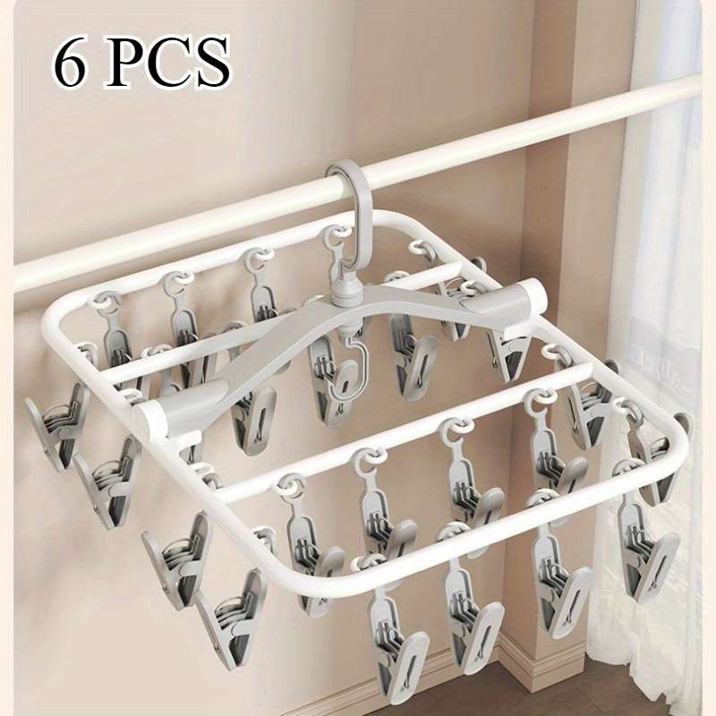 Clothes Rack SquarePersimmon Orange24 Clips Quantity 6Pcs