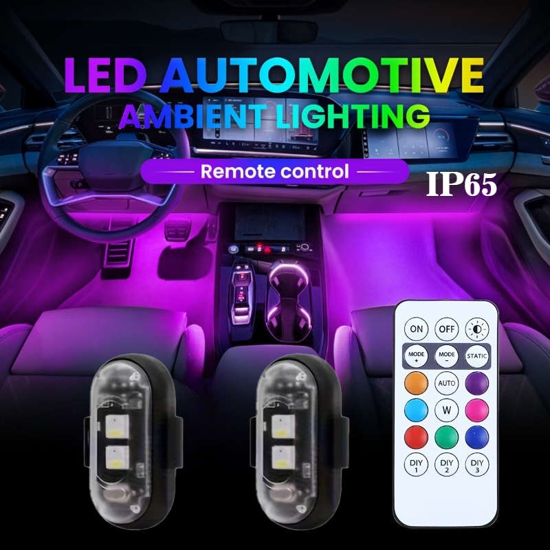 Car Lights Items 2 Lights 1 Remote Control