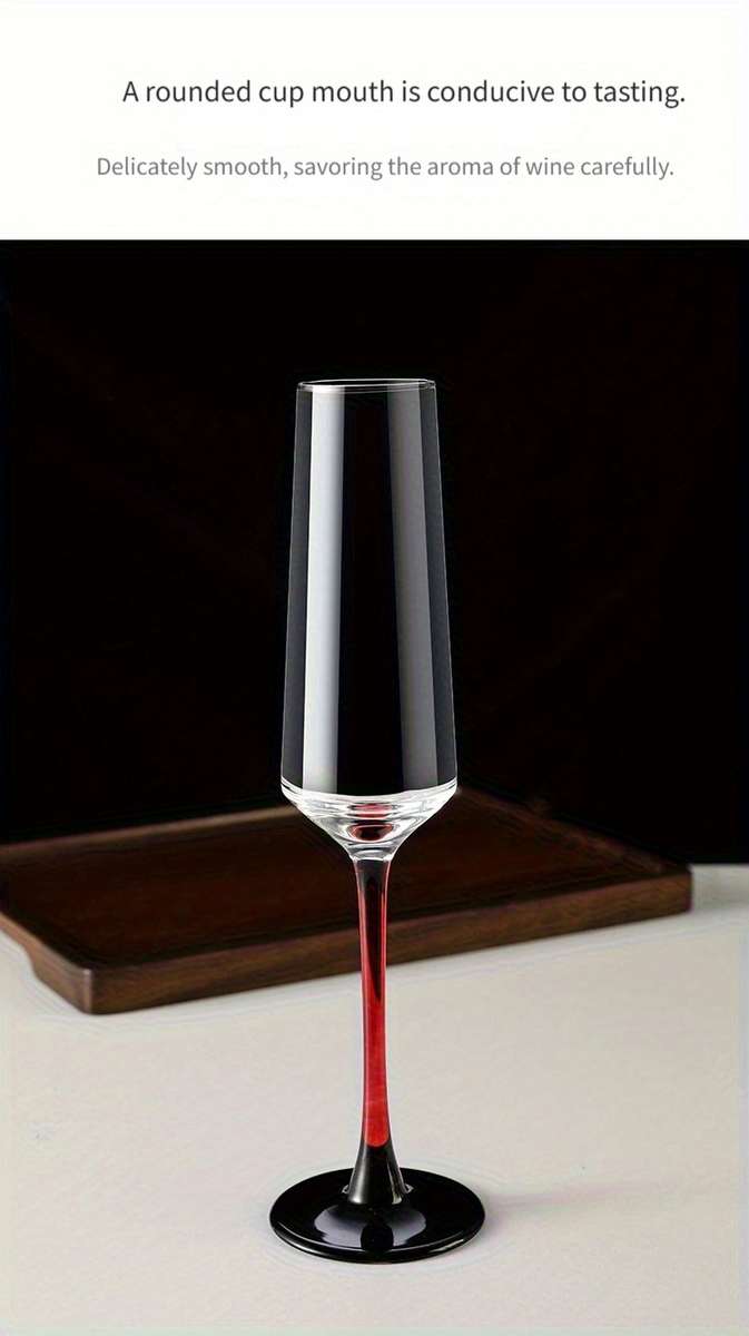 Wedding Supplies Quantity 2 Piece Color Blocked Wine Glasses
