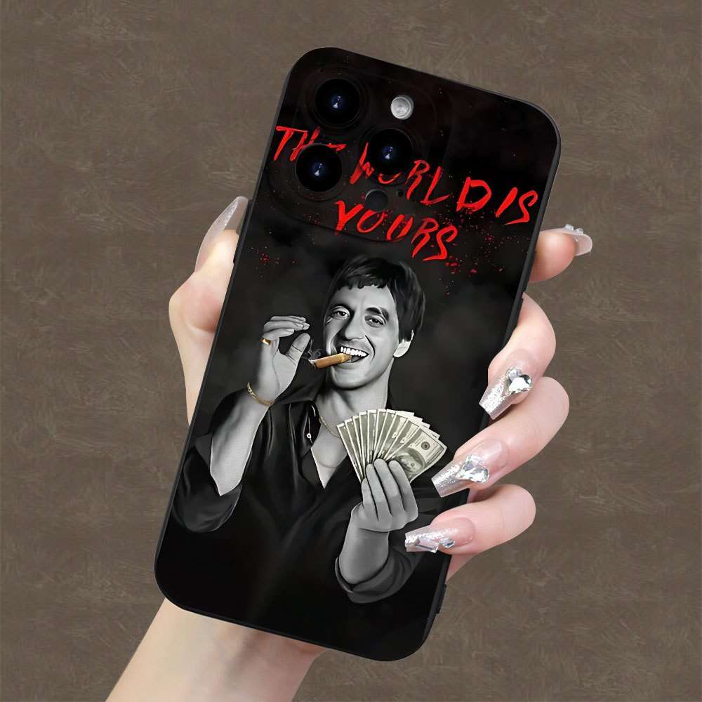 1Pc Black For iPhone 16e Creative Design Phone Case