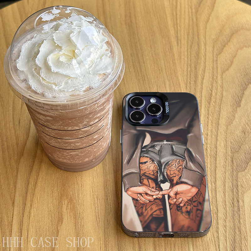 1Pc Mixed Color  For iPhone 16 IMD Tattoo Phone Case