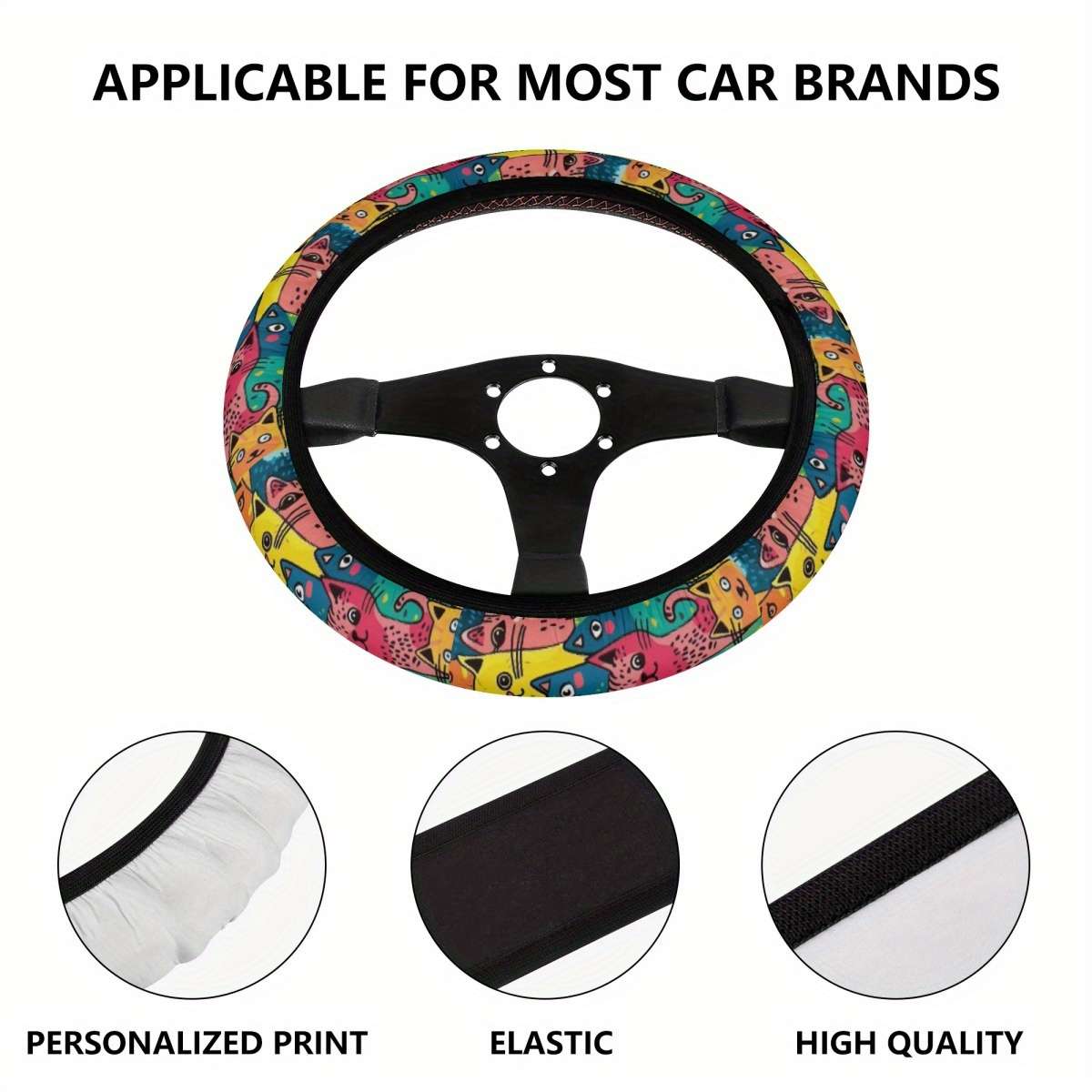 Car Steering Wheel Cover One Size