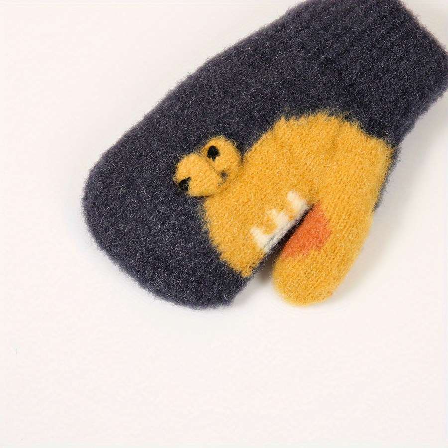 Winter Gloves Color Dark Blue Size 1 To 3Y