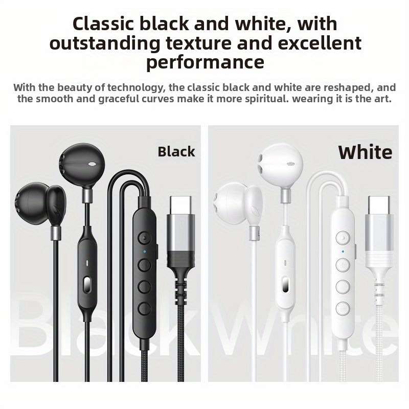 Wired Headphones White Size Type-C