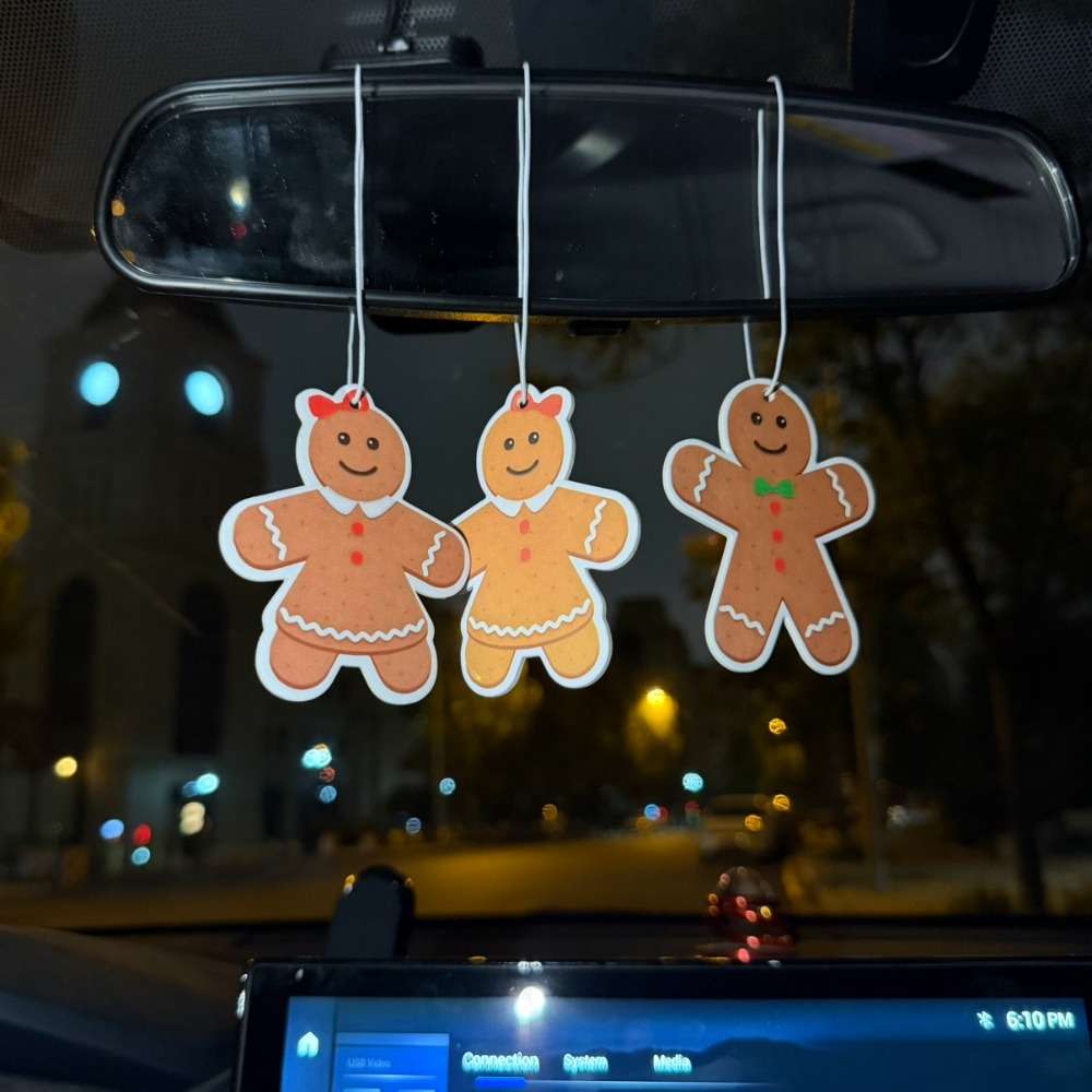 Car Interior Decor Items Gingerbread Men 3 Pack Set