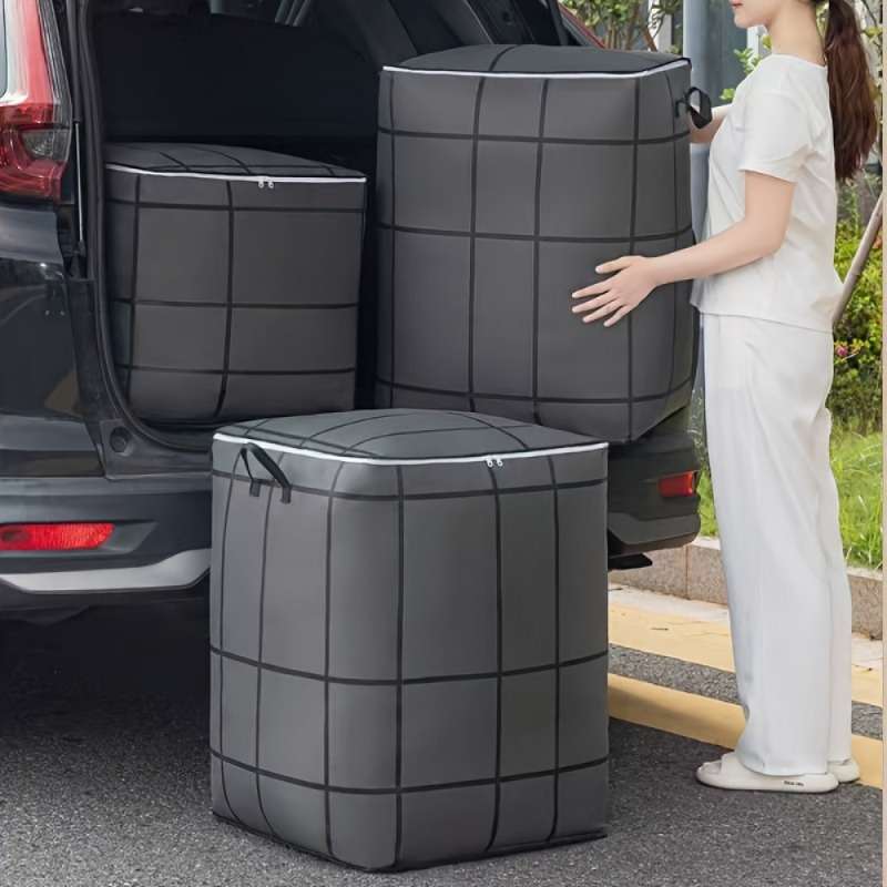 2Pcs Large Storage Totes Huge Foldable 2Pcs Large Grid