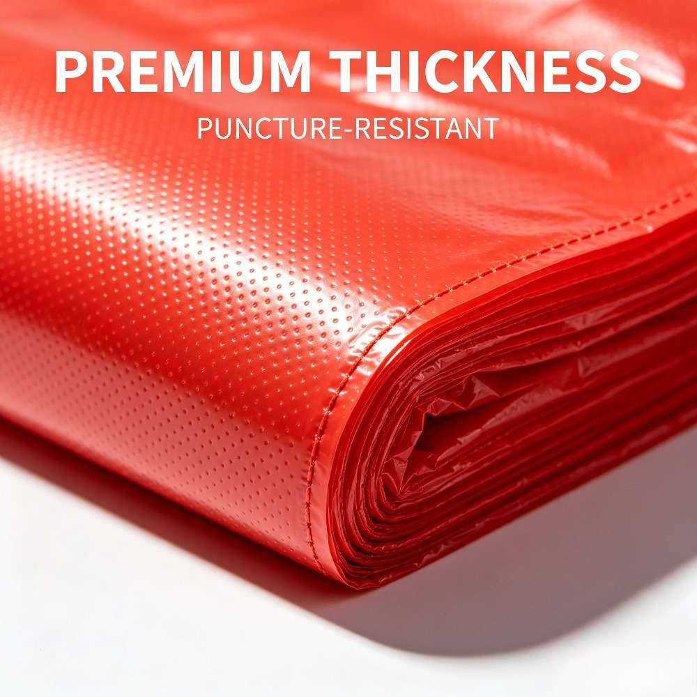 Trash Bag5 Rolls100 Pieces Red