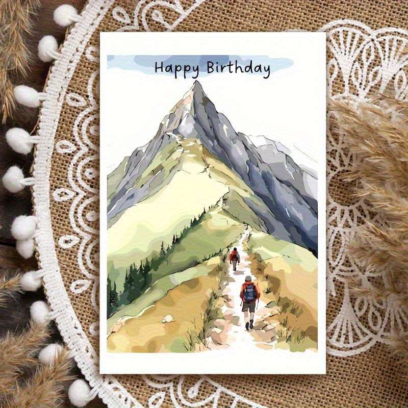 Greeting Cards Color Yellow Envelope Items 2 People Hiking