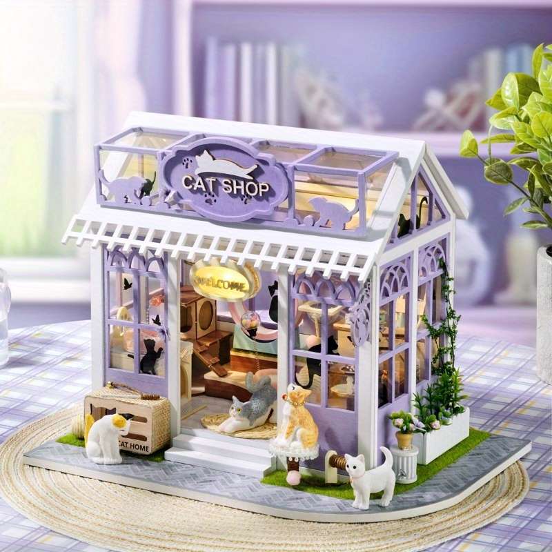 3D Building Model Puzzle Set Style Kitten Paradise