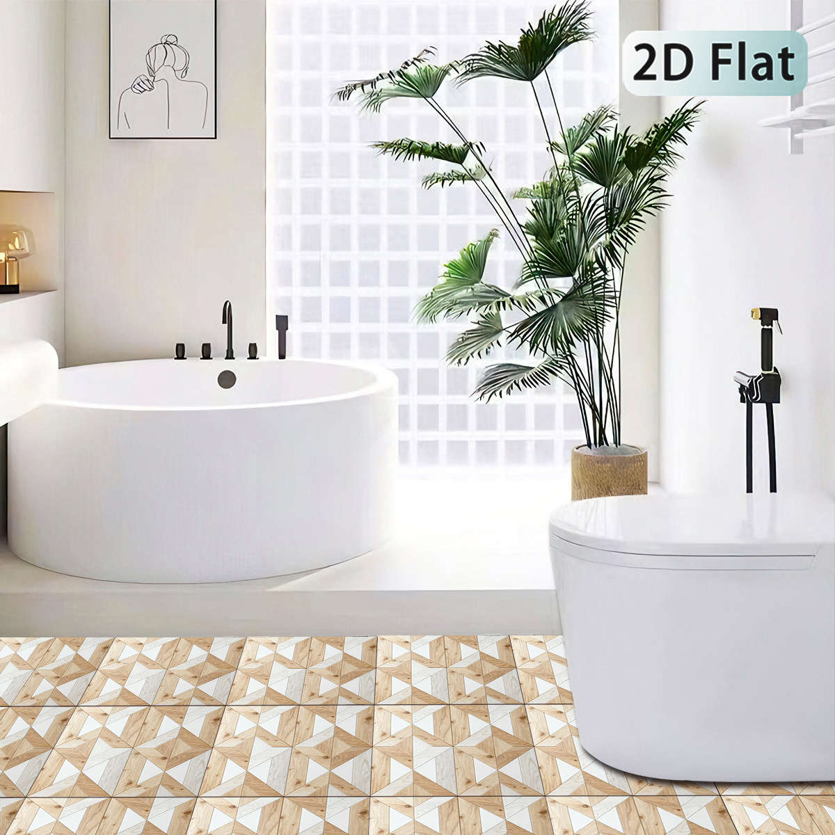 Self Adhesive Floor Stickers 30.0Cm X 30.0Cm X 12 Pieces