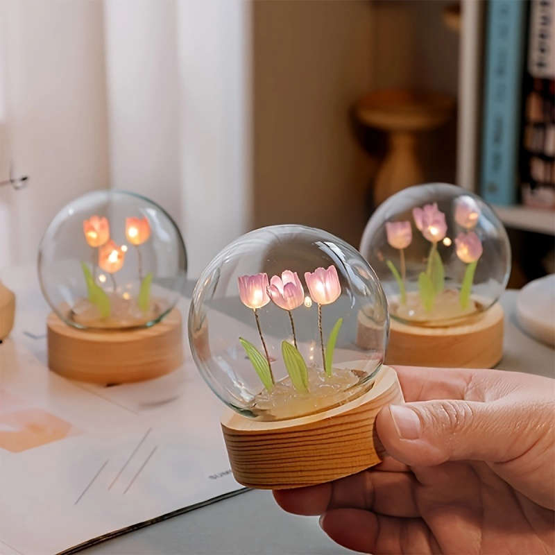 Desk Lamp Model 3 Pink Mini Tulips