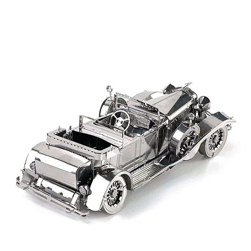 3D Building Model Puzzle Set Color Silvery