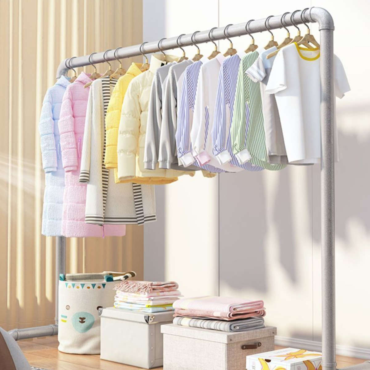 Clothes Rack Metal Coat Hanger Size 1 Meter In Length And 1.2 Meters In Height