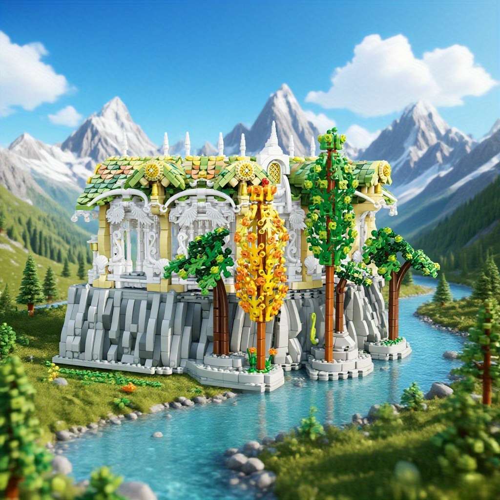 3D Building Model Puzzle Set Color Bk 33241