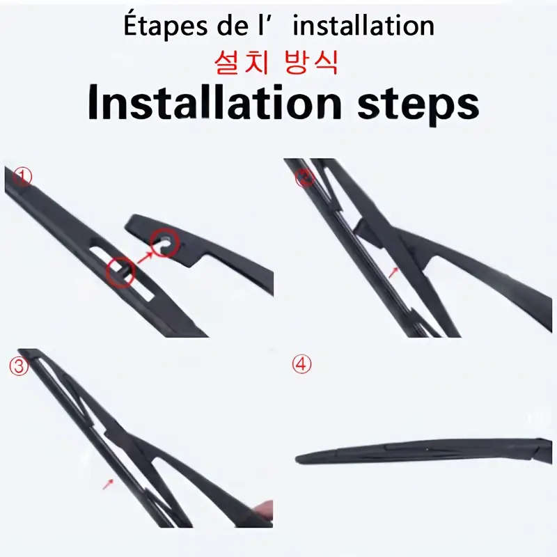 Windshield Wipers Color Suitable For Mitsubishi Asx Outlander Quantity 3 Piece Set