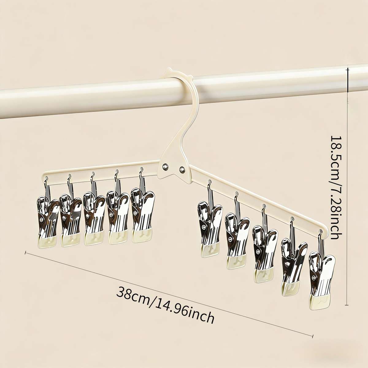 Clothes Rack 10 Blue Clips1 Piece