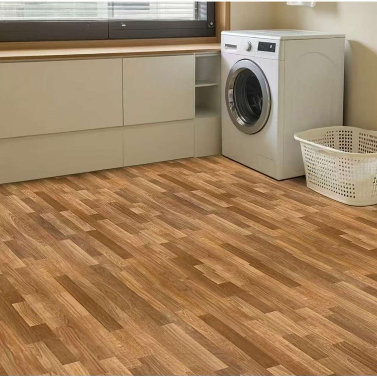 Self Adhesive Floor Stickers Parquet Teak 40Cm*100Cm