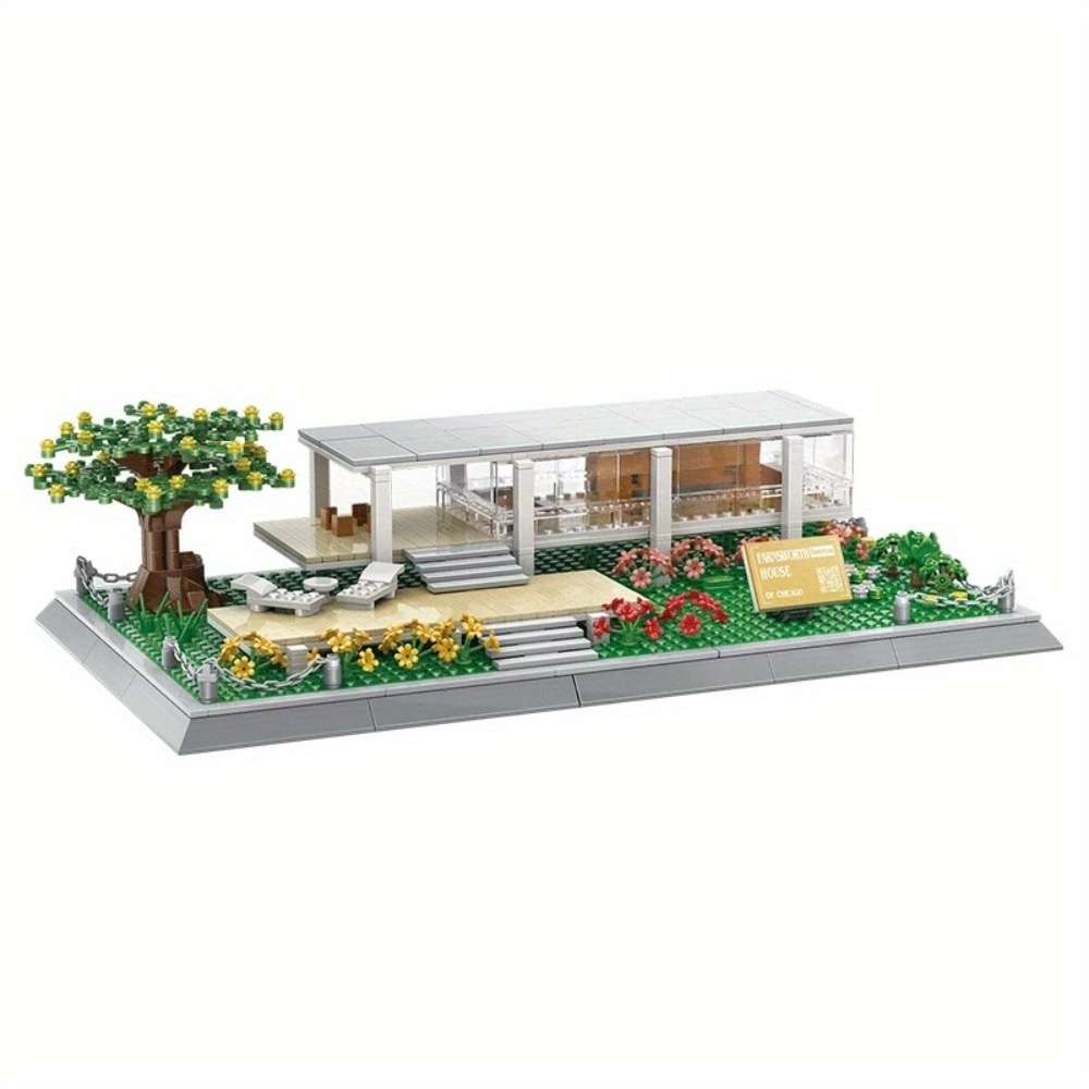 Building Toy Architectural Model Toy Set Color Farnsworth Residence