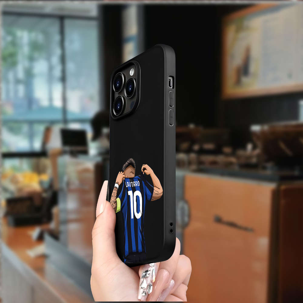 1Pc Black For iPhone 15 Plus Number 10 Player Pattern Phone Case