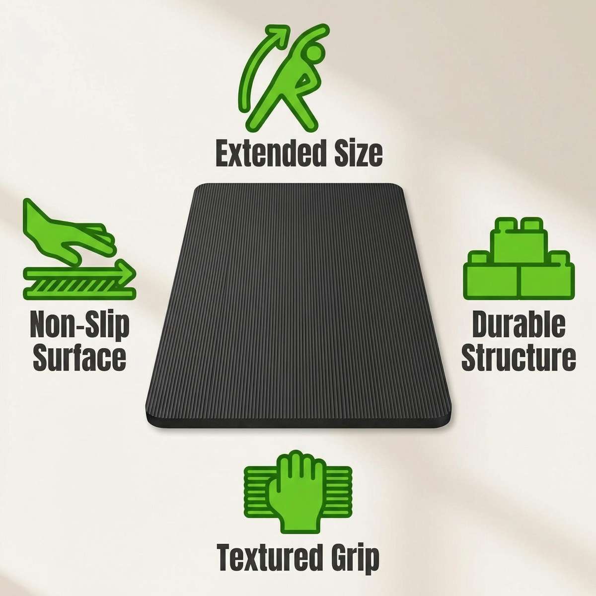 Yoga Mat Exclusive Premium Luxury Quality 5 Style Thickened Black
