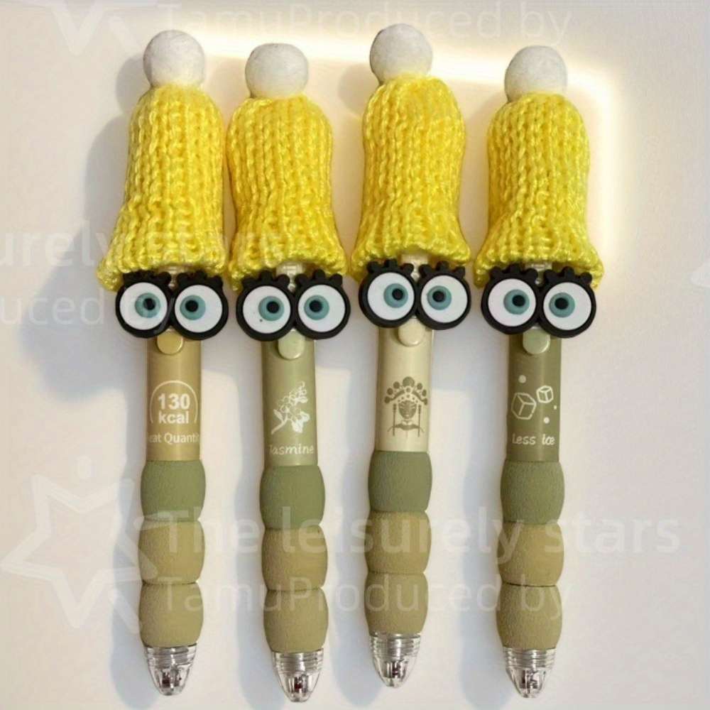 Pen color Blue  small hat  glasses 4 styles 1 piece will be sent randomly size0.5mm
