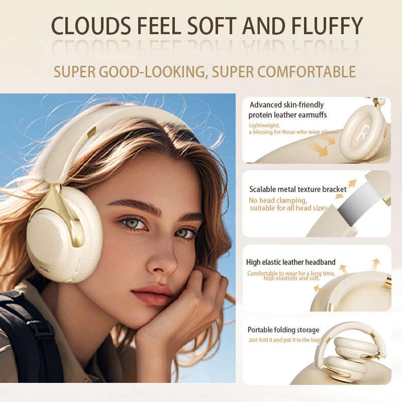Headset Beige Td88 With 2Pcs Earmuffs