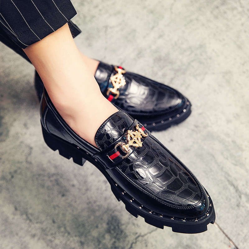 Mens Leather Shoes Color Black Sizeuk 7